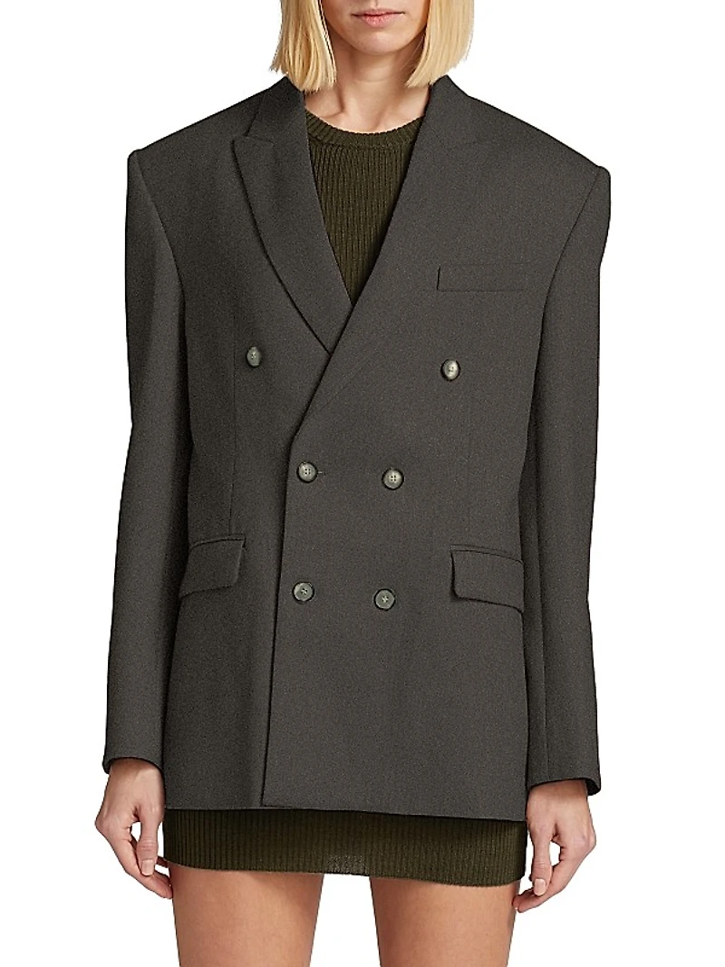 Wool Double-Breasted Blazer