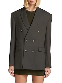 Wool Double-Breasted Blazer