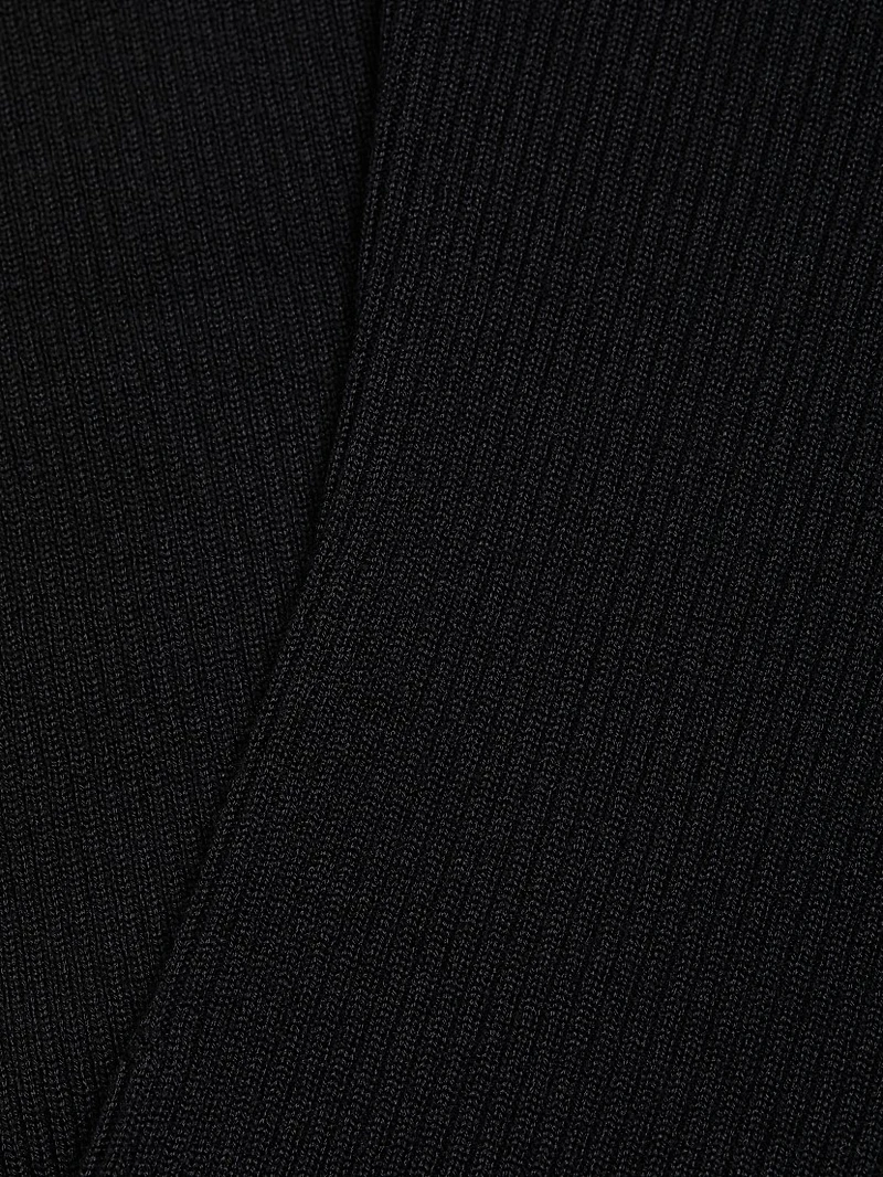 Ribbed Long-Sleeve Minidress