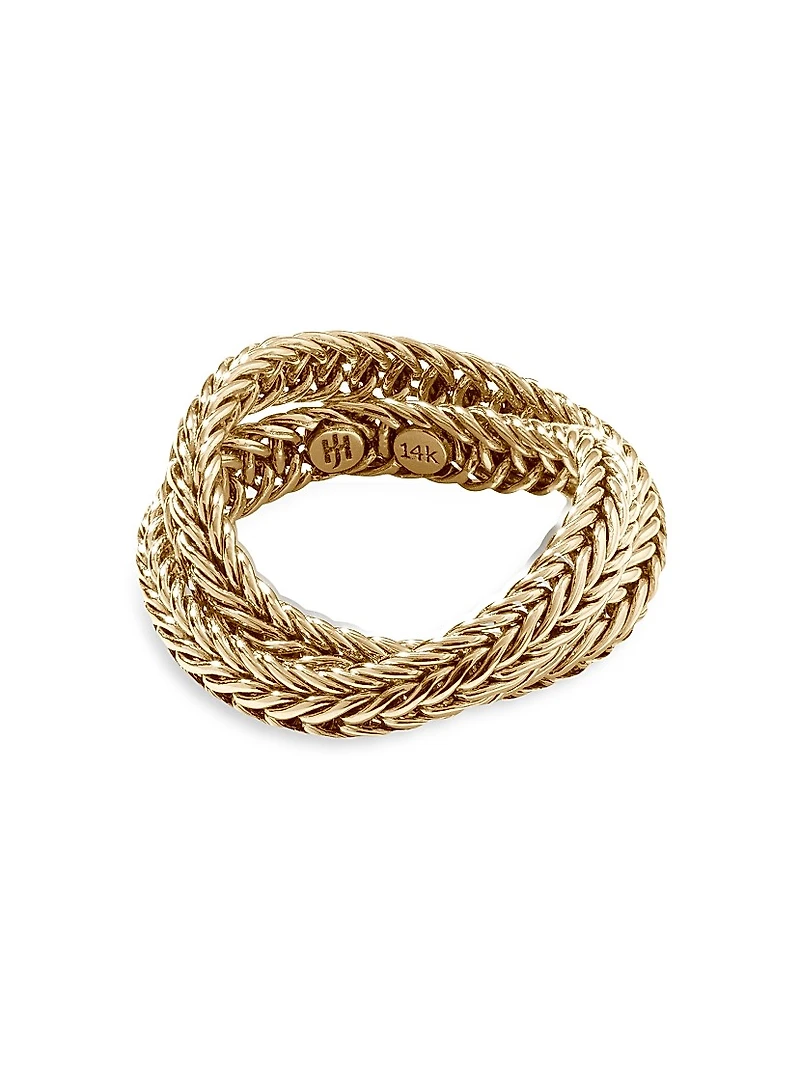 Kami 14K Yellow Gold Interlocked Chain Ring
