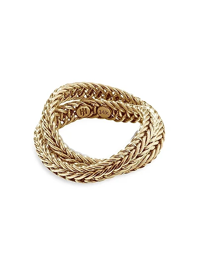 Kami 14K Yellow Gold Interlocked Chain Ring
