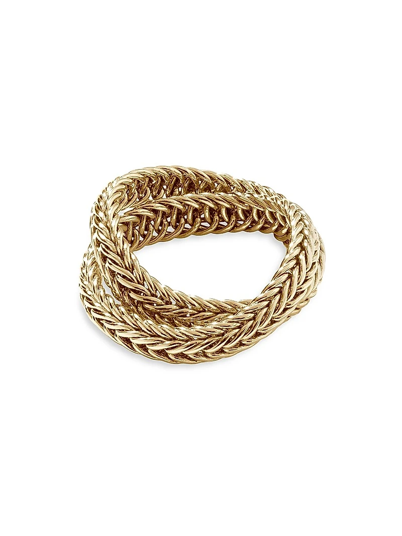 Kami 14K Yellow Gold Interlocked Chain Ring