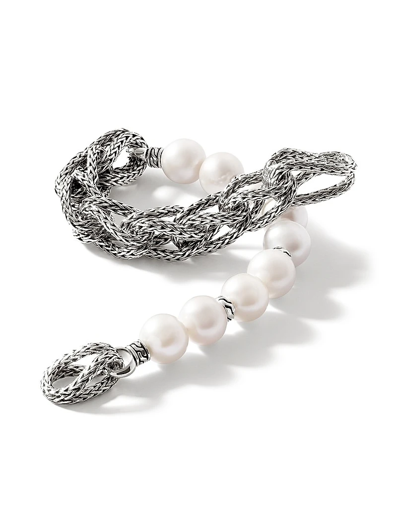 Asli Sterling Silver & 5MM Cultured Freshwater Pearl Extra Small Chain Bracelet