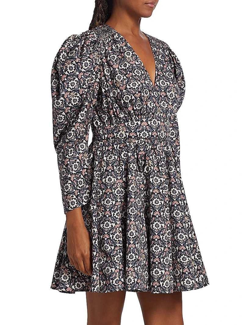 Ophelia Cotton Fit & Flare Minidress