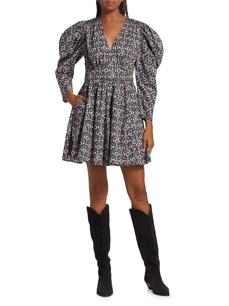 Ophelia Cotton Fit & Flare Minidress