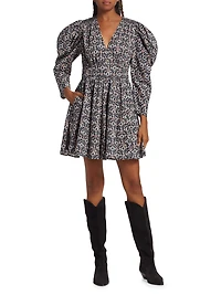 Ophelia Cotton Fit & Flare Minidress