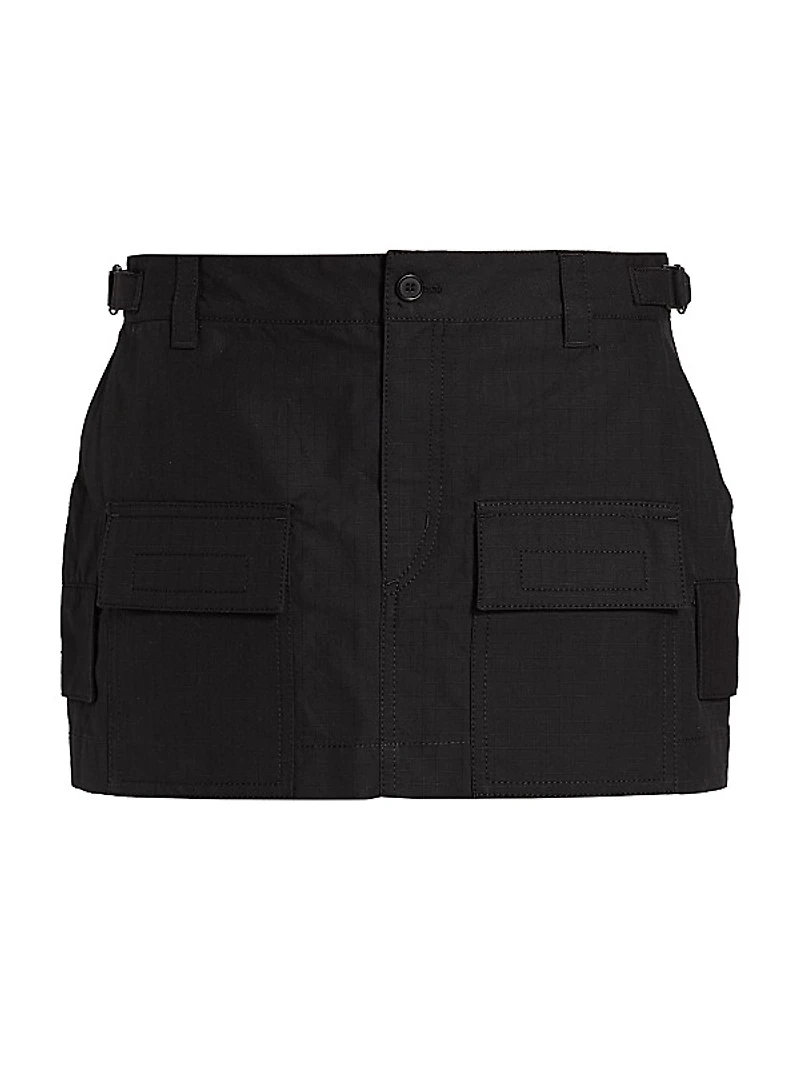 Cargo Buckle Miniskirt