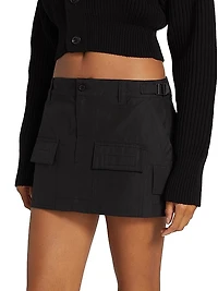 Cargo Buckle Miniskirt