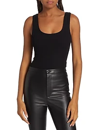 Scoopneck Rib-Knit Tank