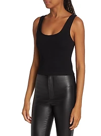 Scoopneck Rib-Knit Tank