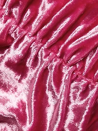 Cedella Ruched Stretch Velvet Peplum Top