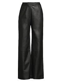 Genesis Leather Straight-Leg Pants