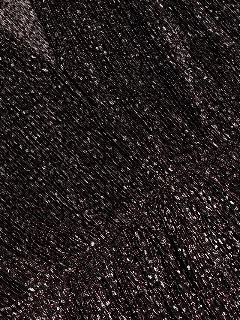 Carry Tiered Belted Metallic Dress