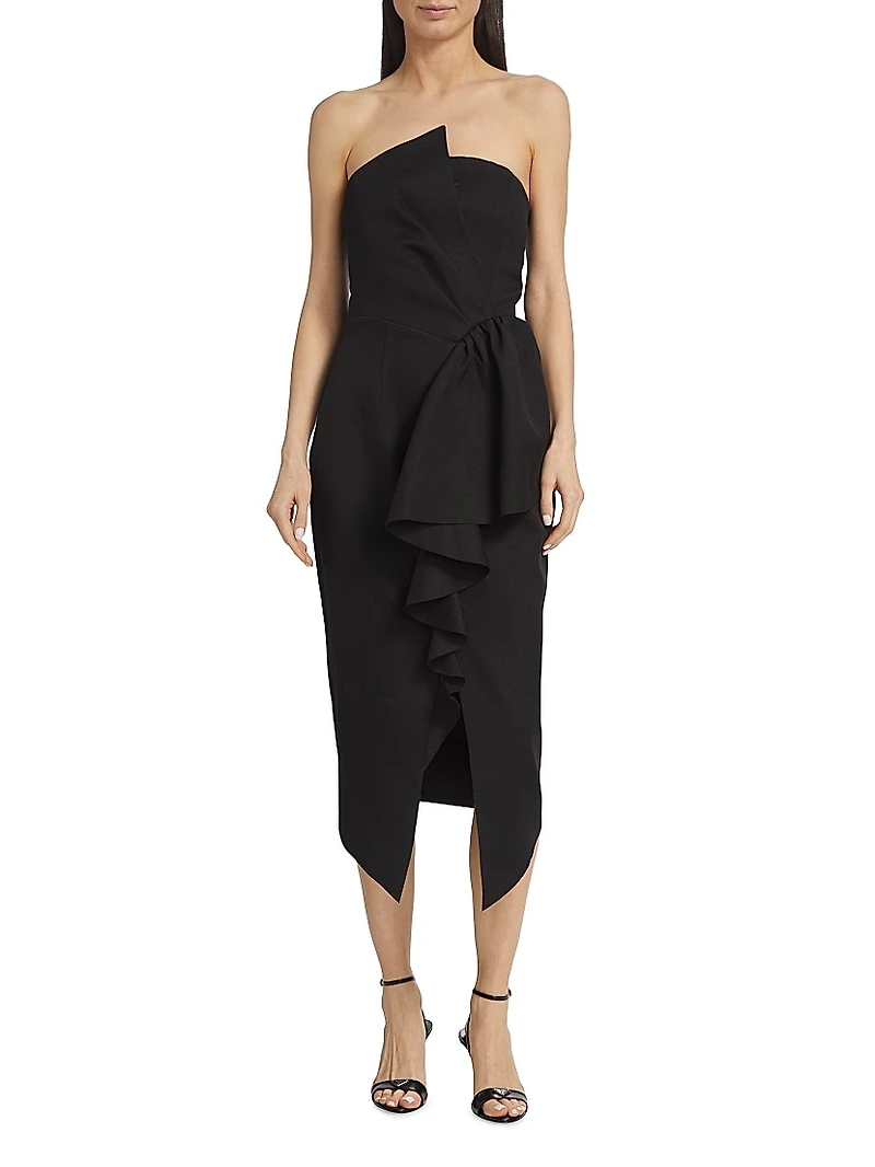 Reception Ruffled Cocktail Dress