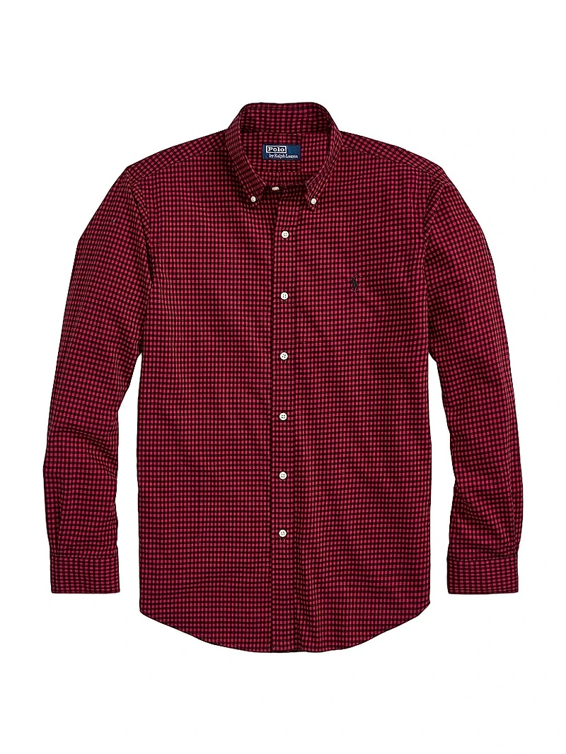 Sanded Cotton Twill Button-Down