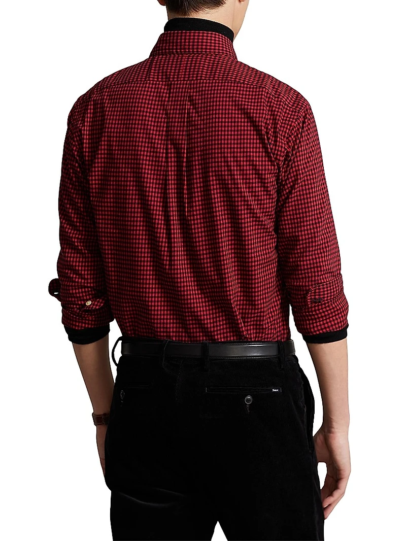 Sanded Cotton Twill Button-Down