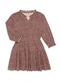 Little Girl's & Girl's Angela Animal Print Dress