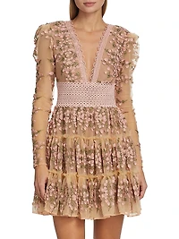 Megan Floral Crochet Lace Minidress