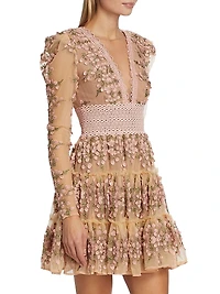 Megan Floral Crochet Lace Minidress