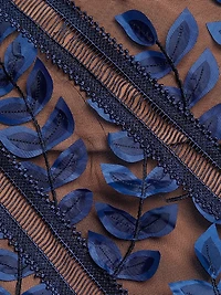 Saba Embroidered Mesh Midi-Dress