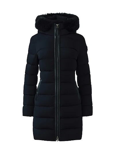 Calla Shearling-Embellished Down Coat