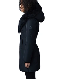Kay Shearling-Collar Down Coat