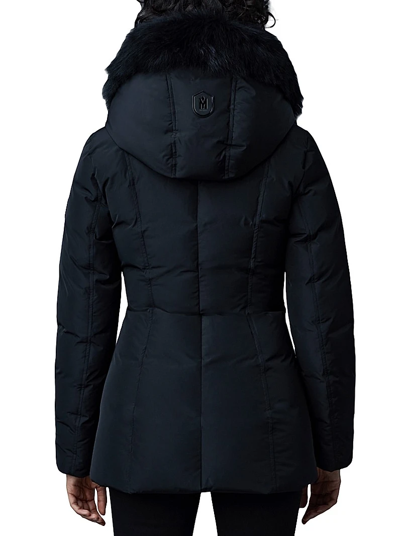 Adali Shearling-Trimmed Down Coat