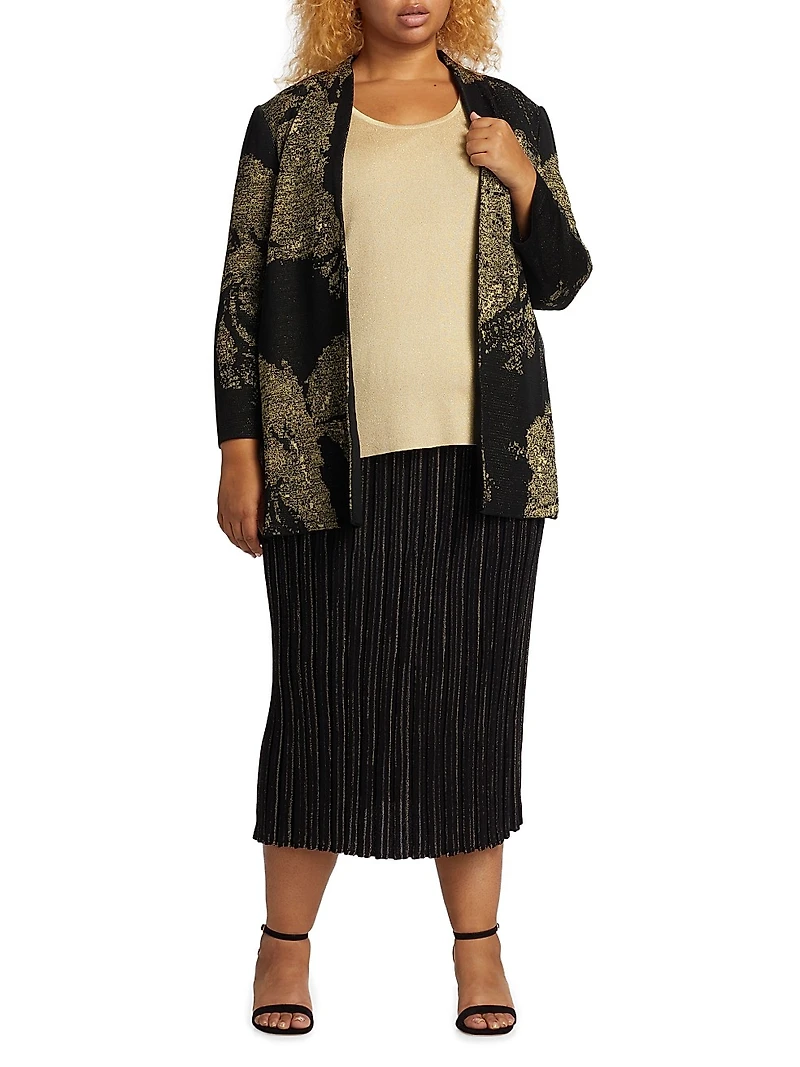 Plus Scoopneck Knit Mid-Length Tank Top