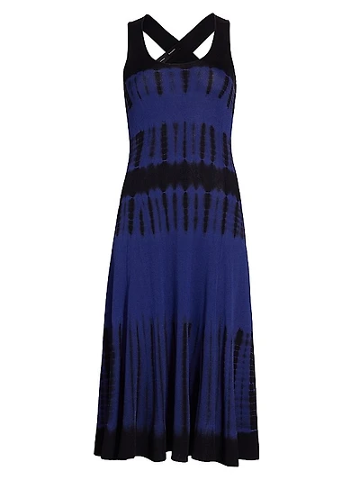 Tie-Dye Knit Midi-Dress