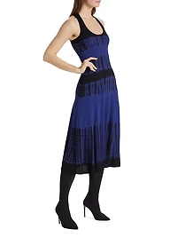 Tie-Dye Knit Midi-Dress