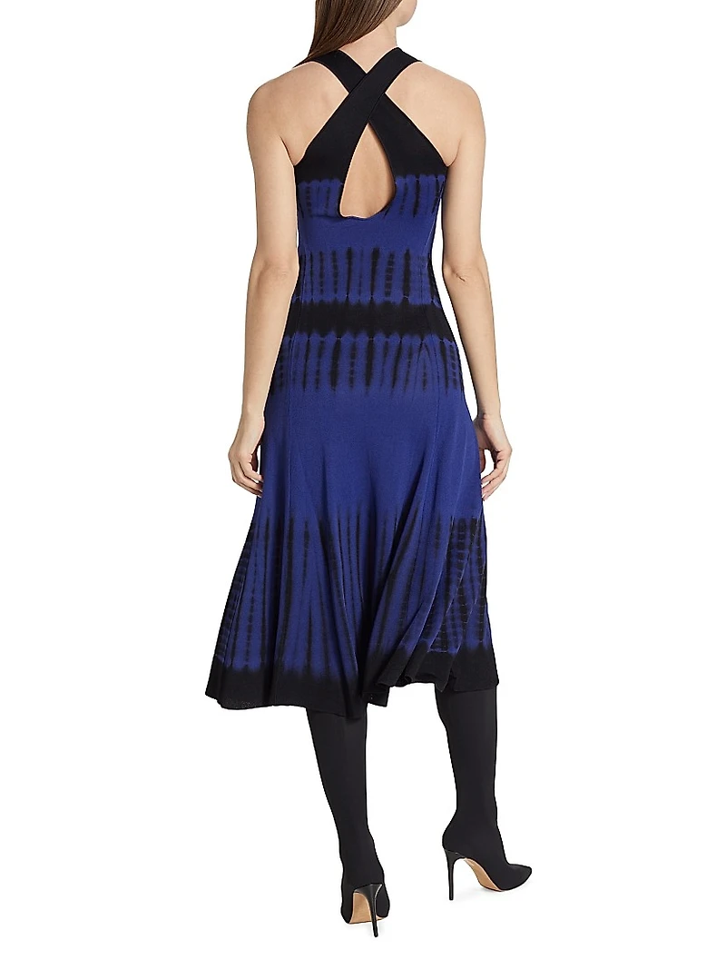 Tie-Dye Knit Midi-Dress