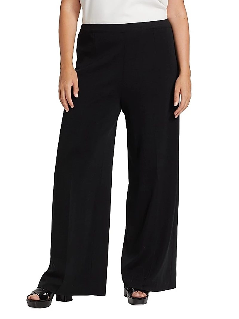 Wide-Leg Knit Pants