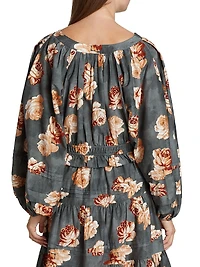 Opal Floral Blouson Top