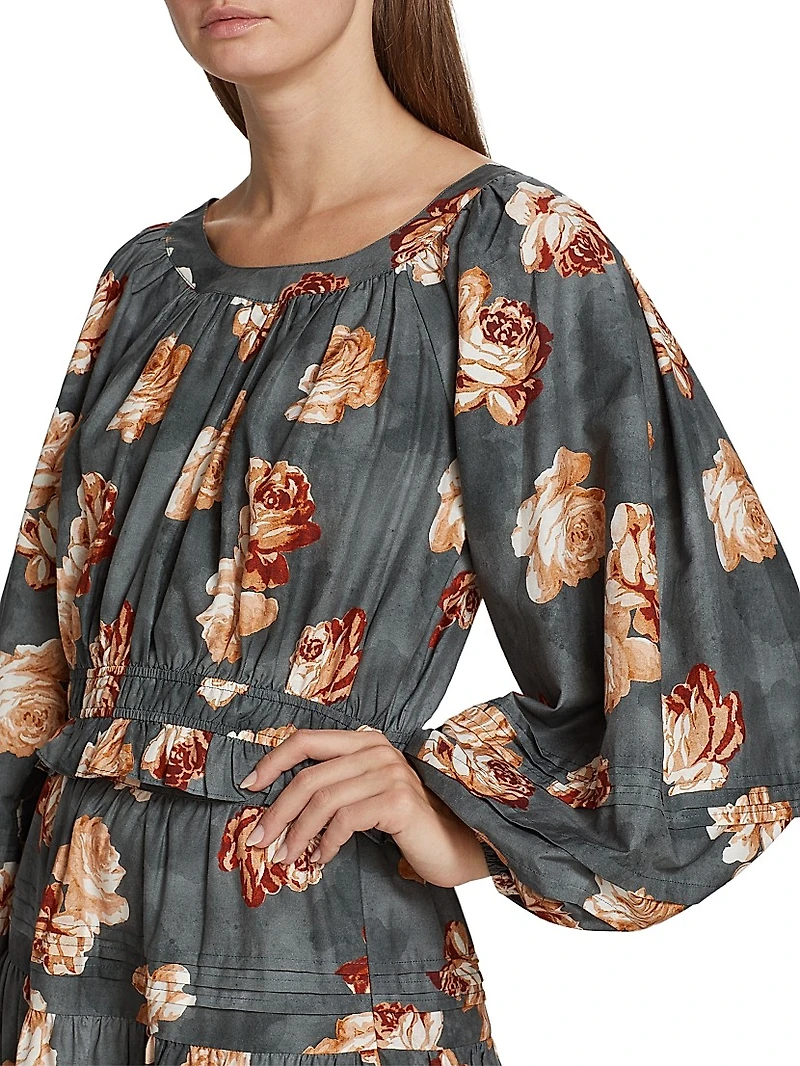 Opal Floral Blouson Top