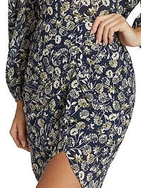 Zuri Draped Ruffle Miniskirt