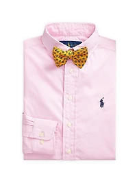 Little Boy's & Broadcloth Gingham Print Long-Sleeve Dress Shirt