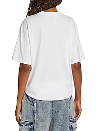 Draped Cotton Jersey T-Shirt