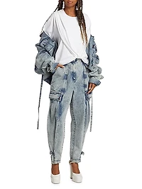 Draped Cotton Jersey T-Shirt