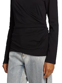 Draped Jersey Top