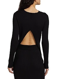 Ash Silk Cut-Out Top