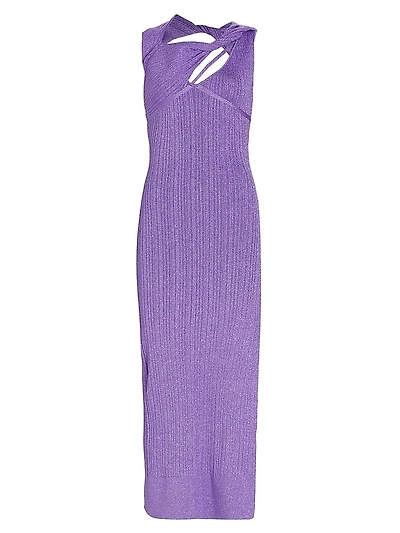 Sevrine Cutout Rib-Knit Maxi Dress