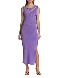 Sevrine Cutout Rib-Knit Maxi Dress