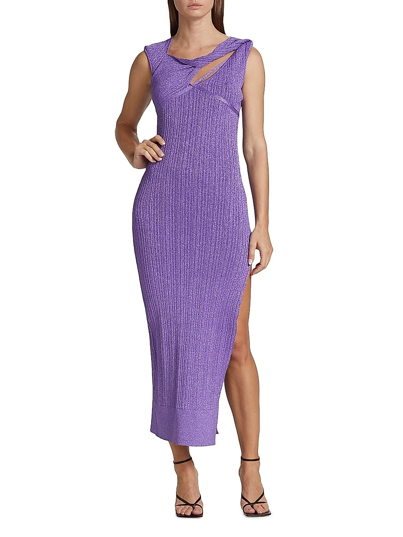 Sevrine Cutout Rib-Knit Maxi Dress