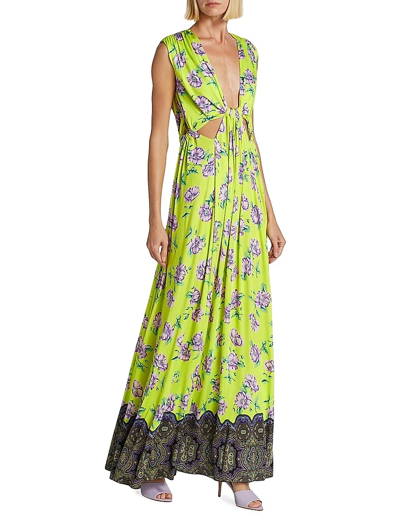 Floral Cut-Out Gown