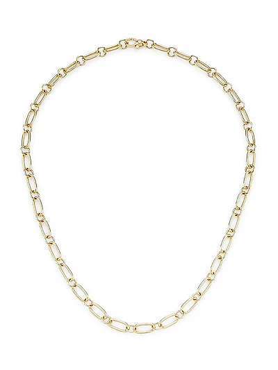 14K Yellow Gold Oval-Link Chain Necklace/18"
