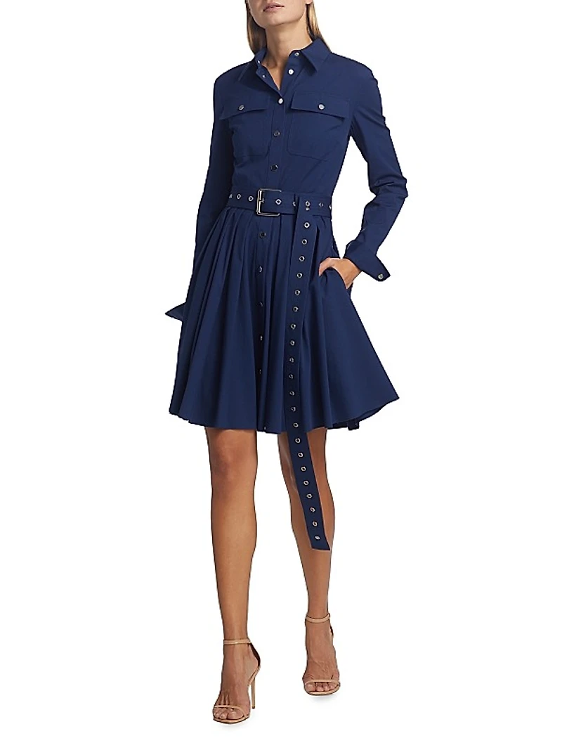 Cargo Belted Shirtdress