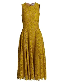 Lace Sleeveless Midi-Dress
