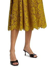 Lace Sleeveless Midi-Dress