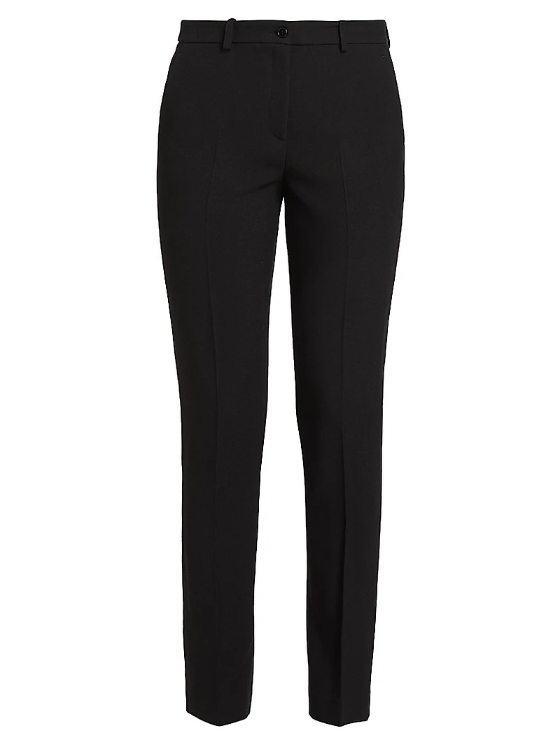 Samantha Pleated Straight-Leg Pants