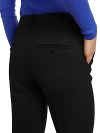 Samantha Pleated Straight-Leg Pants